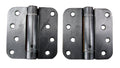 Hinge Outlet Adjustable Spring Hinges, 4 Inch with 5/8 Inch Radius in Oil Rubbed Bronze, Self Closing, Door Closing Hinges, 4 Pack - color: Oil Rubbed Bronze, size: 4" x 4" with 5/8" radius (Pack of 4)
