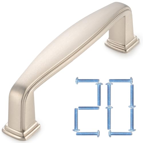 KOOFIZO 20 Pack 3 in Brushed Nickel Cabinet Pulls, Drawer Handles 1817 - color: Brushed Nickel, size: 3" CC - 20Pcs