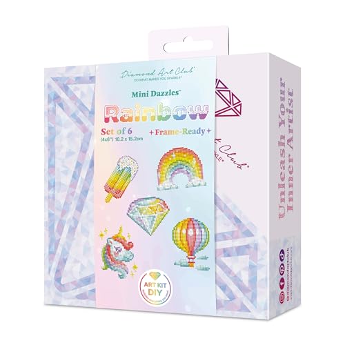 DIAMOND ART CLUB Mini Dazzles - Rainbow Diamond Art Kits for Adults - color: Rainbow