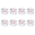 HARFINGTON 8pcs Circular Bubble Spirit Level 10x6mm Mini Round Bubble Spirit Level Little Measuring Layout Tools for TV Industrial Carpentry Picture Frame, White/Red - color: White/Red, size: 10x6mm