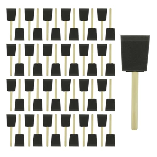 Poly Foam Brushes 2inch 48pcs, High Density Foam Paint Brush for Painting, Staining, Paint Sponges - size: 2inch 48pcs