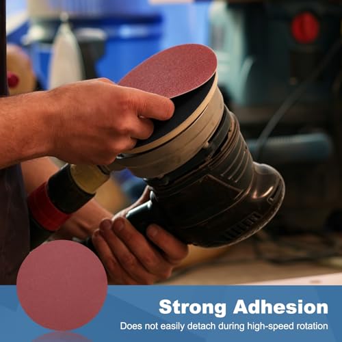 3 Pack 10 Inch PSA Sanding Discs 150 Grit Aluminum Oxide Red - size: 150 grit