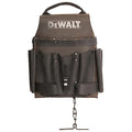 DEWALT Leather Tool Pouch for Electricians, 8 Pockets, Hammer Loops and Tape Chain (DWST550114)