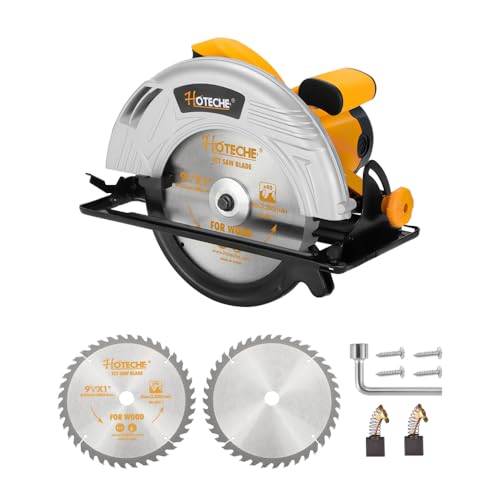 Hoteche 9-Inch Circular Saw 3-HP Heavy Duty Portable Table Saw with Saw Blade for Desktop Use - size: 9-1/4-Inch