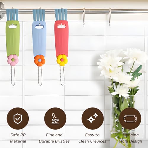 3 in 1 Cup Lid Cleaning Brush, Multifunctional Insulation Bottle Cleaning Tool, Home Kitchen Cleaning Tool for Bottle Gap Tight Spaces Cup