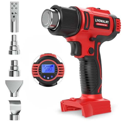 Heat Gun Compatible with Milwaukee 18V Battery (Tool Only) - color: Red, size: HeatPro LCD 550