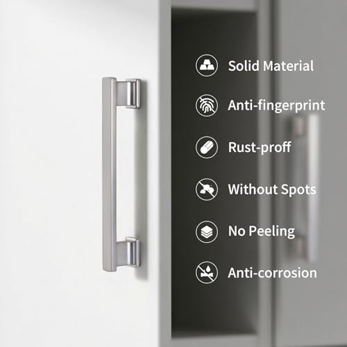 Matt Brushed Nickel Kitchen Cabinet Knobs 1.49 Inch 10 Pack - color: Matt Brushed Nickel, size: 1.49"/38MM Single Hole