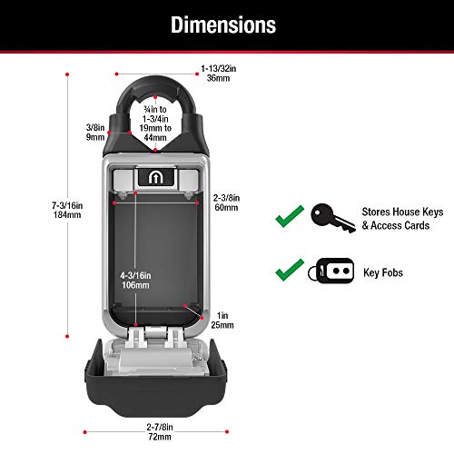 Master Lock 5420EC Set Your Own Combination Portable Lock Box with Adjustable Shackle, 6 Key Capacity - size: 6 Key Capacity, style: Adjustable Shackle