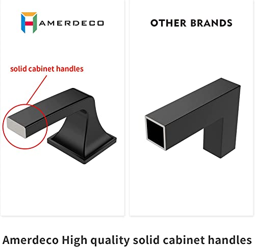 Amerdeco 10 Pack Champagne Bronze Cabinet Pulls 3 Inch(76mm) Hole Center Cabinet Hardware Kitchen Cabinet Handles for Bathroom Drawer Pulls Dresser Pulls ZH0002 - color: Champagne Bronze, size: 3"/76mm Hole Center