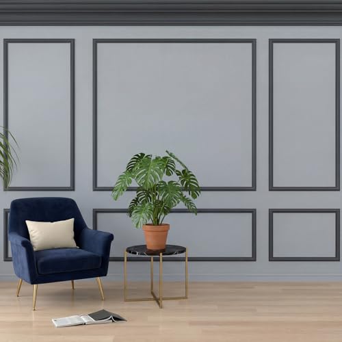Pangda 3set Peel and Stick Wall Molding Kit 3D Premade, 23x56in+48x56in - size: 23x56in+48x56in