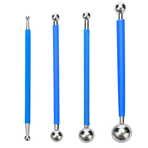 Concrete Countertop Caulking Tool,Metal Ball Tile Caulk Finishing Tool Double Steel Pressed Ball Tile Grout Repairing Stick 8 Pack