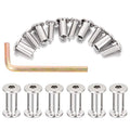 40 Sets Silver Furniture Connector Bolts M6x15mm Binding Screws for Wood - color: M6x15mm-D