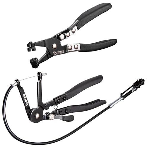 Toolwiz Hose Clamp Pliers Set, 2 Pcs 27" Flexible Hose Clamp Plier - size: 2 pcs Hose Clamp Pliers Set