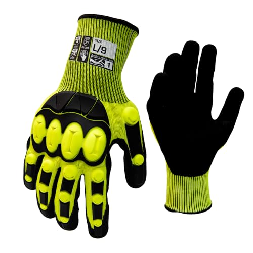 Safety Work Gloves, Level 2 Puncture Resistant, A3 Cut Resistant Gloves, Level 4 Abrasion Impact Gloves Mechanic - size: X-Large