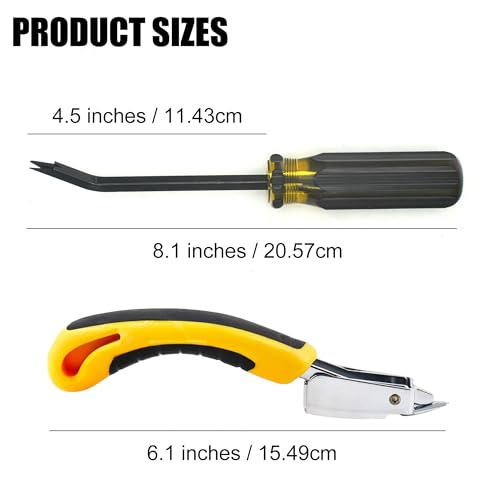 Staple Remover Heavy Duty Tack Puller with Double Pronged Head - color: Black