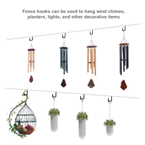 Rafter Hanger Hook 2 Pcs, Large S Hooks, Upgraded Fence Hangers, Ladder and Bike Hanging Hooks for Storage, Heavy Duty Garage Utility Rafter Hook for Hanging Hose, Plants, Chairs and More