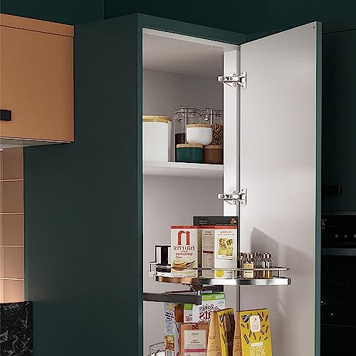 Probrico 2 Pairs（4 Pack） Kitchen Cabinet Hinges for Face Frame Cabinet, Concealed Cabinet Hinges Brushed Satin Nickel with Mounting Screws - size: 2 Pairs