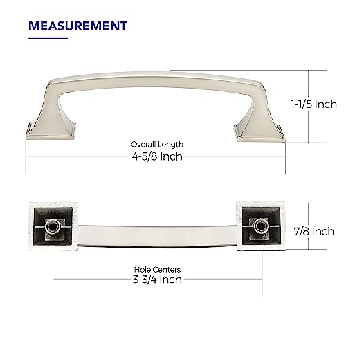 30 Pack Kitchen Cabinet Handles 3-3/4 Inch Brushed Nickel Cabinet Pulls - color: Brushed Nickel, size: 3-3/4 Inch Hole Centers
