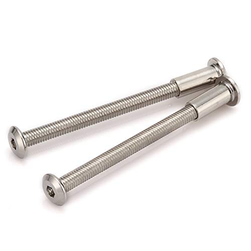 M6 Furniture Joint Connector Bolt & Cap Nut Kit 50MM 10pcs - size: 50mm (10pcs)