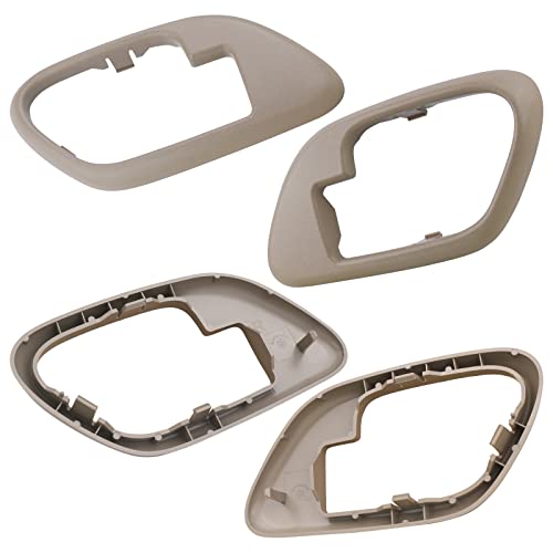 APPERFiT Interior Door Handle w/Bezel Kit (Tan) Compatible with 1995-2002 Chevy Chevrolet GMC Truck C1500 C2500 C3500 K1500 K2500 K3500 Suburban Tahoe Yukon 15708051 15708052 - color: Tan