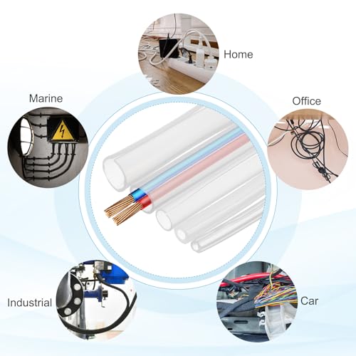 MECCANIXITY 3 m Split Silicone Cable Sleeve Tubing, ID 3mm Clear Split Silicone Tube Cord Organizer Wire Shielding Sheathing Wrap for USB Charge Power Cord Audio Video Cable - color: Clear, size: 3mm*3m