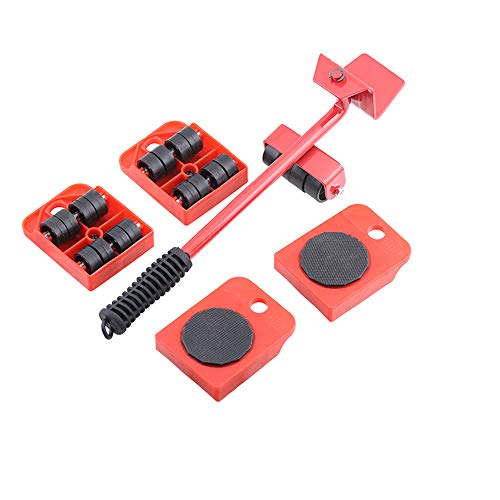 Mr Hercules Furniture Lift Mover Tool Set,Furniture Lifter Tool with Lifting Lever & 4 Wheels,Heavy Furniture Moving Sliders Appliance Rollers Heavy Duty Mover Dolly Sliders Tool Furniture Lifter