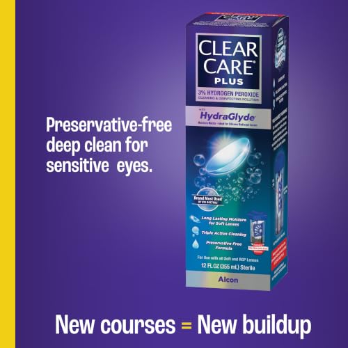 CLEAR CARE PLUS Cleaning & Disinfecting Contact Lens Solution, 12 Fl Oz