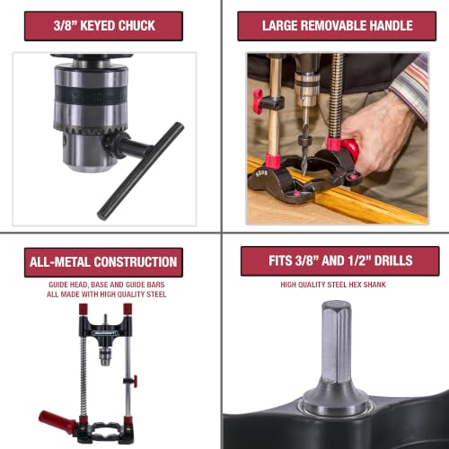 Milescraft DrillMate Portable Drill Guide Adjustable Precision Drilling Jig
