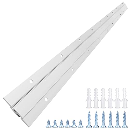 French Cleat Picture Hanger, Aluminum Z Hanger Interlocking Wall Mounting Bracket Hardware Kit Z Clips for Hanging Wall Painting, Mirrors, Panels, Artwork, Cabinet, Whiteboard (30inch-1Pairs) - size: 30inch-1Pair, style: Standard thick