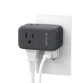 TROND Multi Plug Outlet Extender - 3 AC Outlet Adapter with Rotating Plug - color: Black, size: 3 Prong-1 Pack