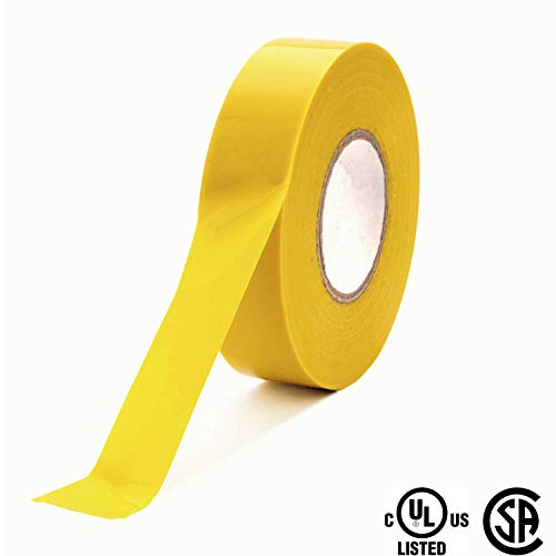 Xtricity Vinyl Yellow Electrical Tape 3/4" x66 Ft for Electrical Insulation - color: Yellow, size: 1 Pack
