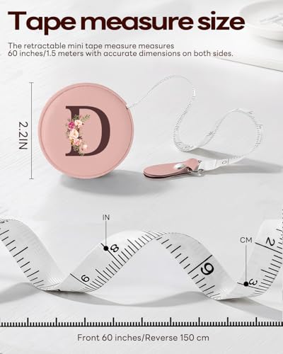Maicican Retractable Tape Measure, Pink Leather Sewing Measuring Tape, D - color: Tape Measure-Pink D