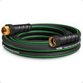 Heavy Duty Garden Hose 10ft, NON-EXPANDABLE Flexible Water Hose, Kink Resistant Lightweight Hybrid Hose, Leakproof Hose Male to Female Fittings - color: Black+Green, size: 10ft