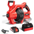 SHALL 20V Cordless Drain Auger with 25Ft Plumbing Drain Snake, Electric Snake Drain Hair Clog Remover W/ 2.0Ah Battery & Fast Charger, Shower Drain Snake for 3/4’’-2’’ Sewer Pipe, Sink Toilet Bathroom