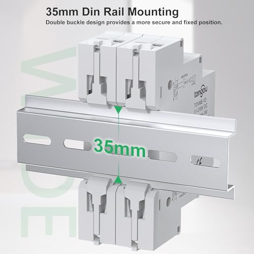 DIN Rail Voltmeter, DC 11V-310V DC Voltage Meter, Digital Display, 3 Display Digits, with English User Manual
