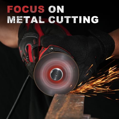 EZARC 25 Pack 3" Cut Off Wheels with 1/4" Mandrel, 3/8" Arbor Metal Cutting - size: 25PCS 3” x 1/16” x 3/8”& Mandrel