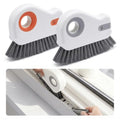 2 PCS Window Track Cleaner, 2 in 1 Groove Cleaning Brush with Hidden Scraper, Hard Bristle Crevice Cleaning Tool, Sliding Door Track Cleaner for Window Sill, Narrow Gaps, Kitchen, Bathroom