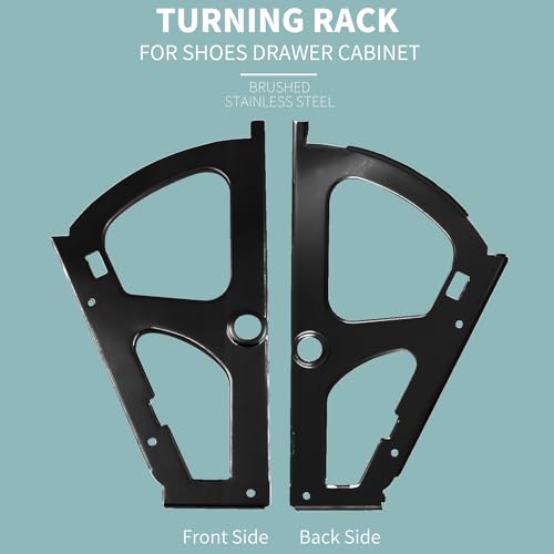 Shoes Drawer Cabinet Hinges, Stainless Steel, 2pcs - color: Black, size: 1 Layers