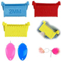 5pcs Sewing Ruler Quilting templates, 2/3/4mmEdge Stitch Lock Gauge, Thumb Stitching Guide Tool, Sewing Ruler Seam Guide Ruler for Handmade Sewing Hemming Quilting Supplies - size: 5