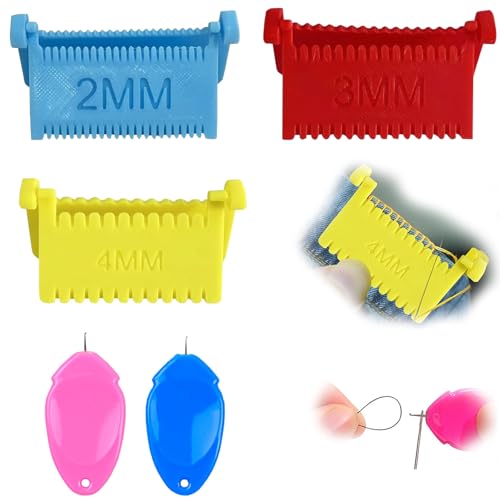 5pcs Sewing Ruler Quilting templates, 2/3/4mmEdge Stitch Lock Gauge, Thumb Stitching Guide Tool, Sewing Ruler Seam Guide Ruler for Handmade Sewing Hemming Quilting Supplies - size: 5