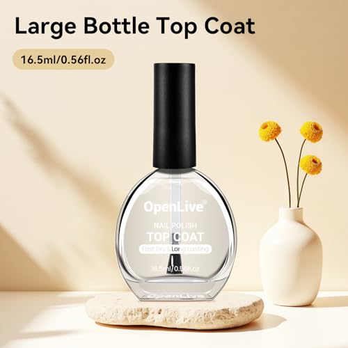 OpenLive 16.5ml Top Coat Clear Nail Polish Nail Polish High Shine - color: Top Coat