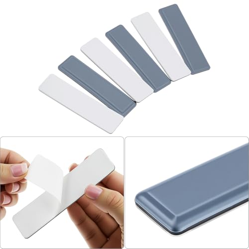 QWORK Furniture Sliders for Carpet, 16 Pcs 1" x4" Rectangle PTEE Furniture Moving Pads, Self-Adhesive Floor Protector Pads