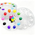 28Ps Clear Paint Tray Palettes Plastic for Kids to Put Cupcake,Art Painting - color: 28pcsclear