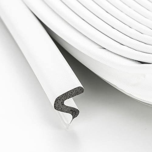 Ravinte Weather Stripping Door Seal, Q-Shaped Kerf Foam Strip, 19.8FT, White - color: White, size: 19.8FT
