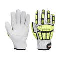 Portwest A745 Impact F135 Cow Leather Lined Glove Wrist Strap Fastening - size: 4X-Large