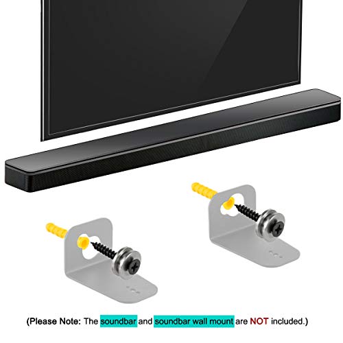 Soundbar Wall Mount Metal Hug Rings + Screws + Wall Anchors, Sturdy Hang Soundbar Wall Bracket Mounting Hardware Kit for Samsung HW-N950 HW-MS750 HW-MS751 HW-MS650 HWMS650 Subwoofer Speaker