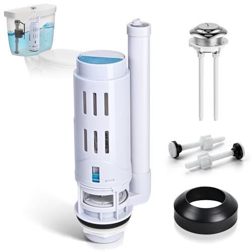 2-Inch Dual Flush Valve Replacement Kit for 2-Piece Toilets, Toilet Repair Kit Inside Tank with Push Button, Gasket & Bolts,Compatible with Glacier Bay, American Standard, and Toto - size: 2 Inch