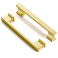 Brushed Brass Kitchen Square Cabinet Handles 5 Inch 10 Pack - color: Brushed Brass, size: 5"/128MM Hole Center