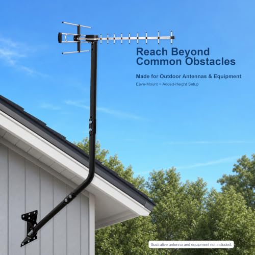 PIBIDI Long-Reach Antenna Mount, 1.25x49.75in J-Pole for Weather Station - color: Length 49 3/4"