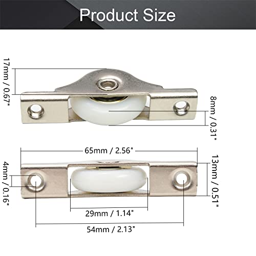 MroMax 5Pcs Screen Door Rollers 29mm/1.14" Dia White Sliding Wheel Electroplating Sliding Wheel with Stainless Steel Shell for Garage Screen Door - color: 5 piece white wheel